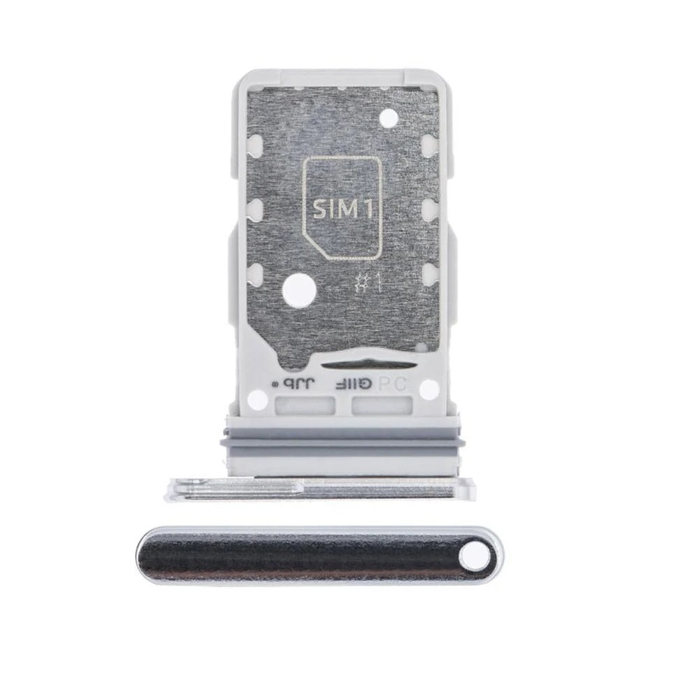 For Samsung Galaxy S21 Ultra Replacement Dual Sim Card Tray (Phantom Silver) E-Tech61