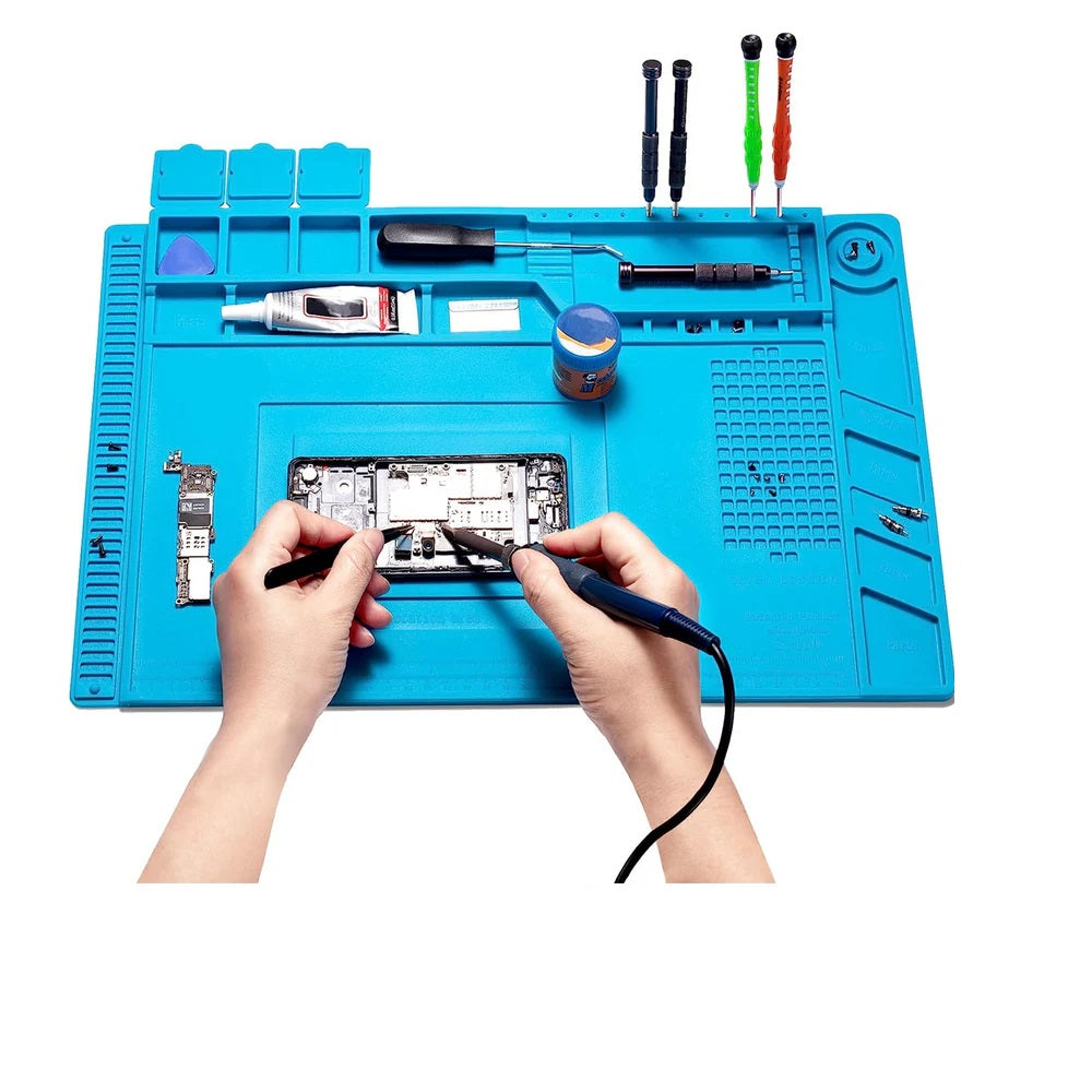 Solder Anti Static Magnetic Silicone Heat Insulation Pad Desk Work Repair Mat UK