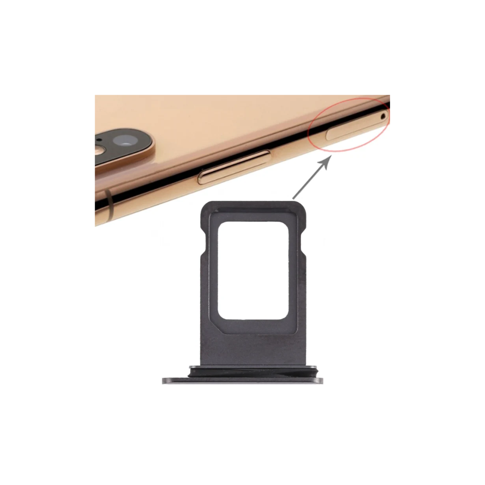 For Apple iPhone XS Max Replacement Sim Card Tray - Black E-Tech61