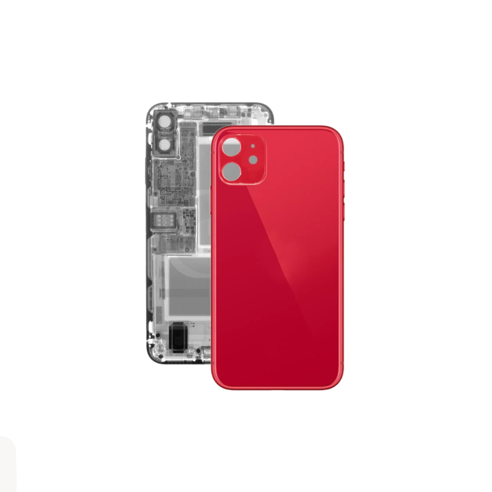 For Apple iPhone 11 Replacement Back Glass (Red) E-Tech61