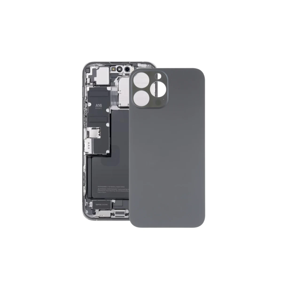 For iPhone 14 Pro Max Replacement Back Glass (Space Black) E-Tech61