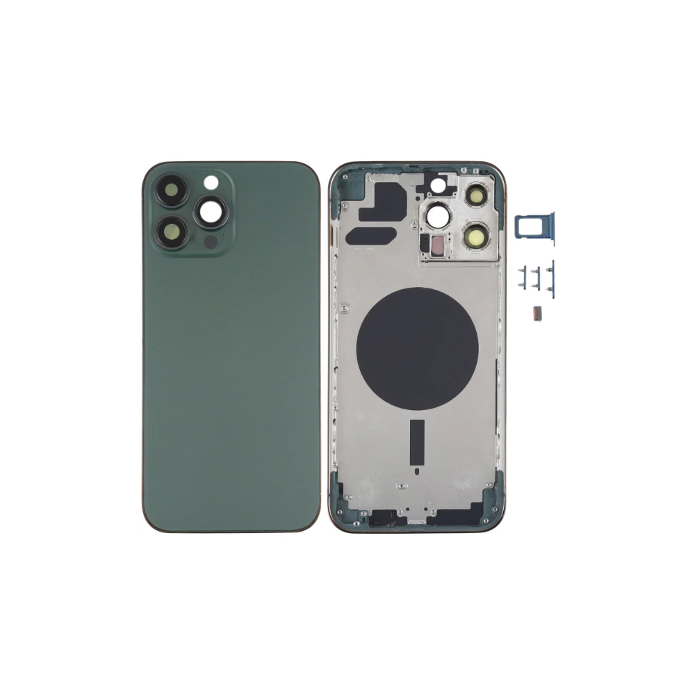 Back Housing Cover with SIM Card Tray & Side Keys & Camera Lens for iPhone 13 Pro Max(Green) E-Tech61