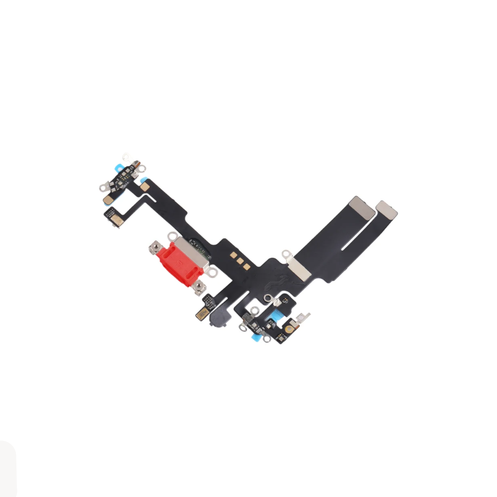 iPhone 14 Red Charging Port Flex Microphone Cable Original With IC