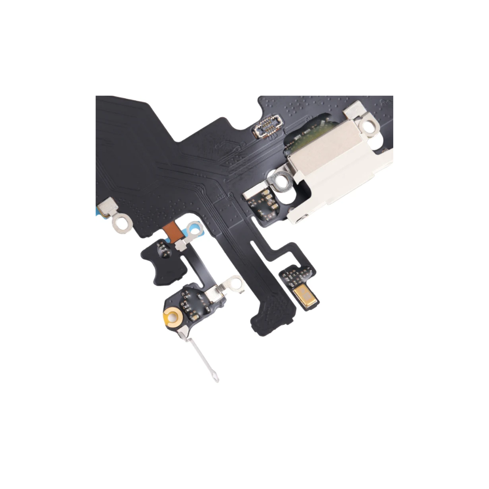 iPhone 14 Pro White Charging Port Flex Microphone Original With IC