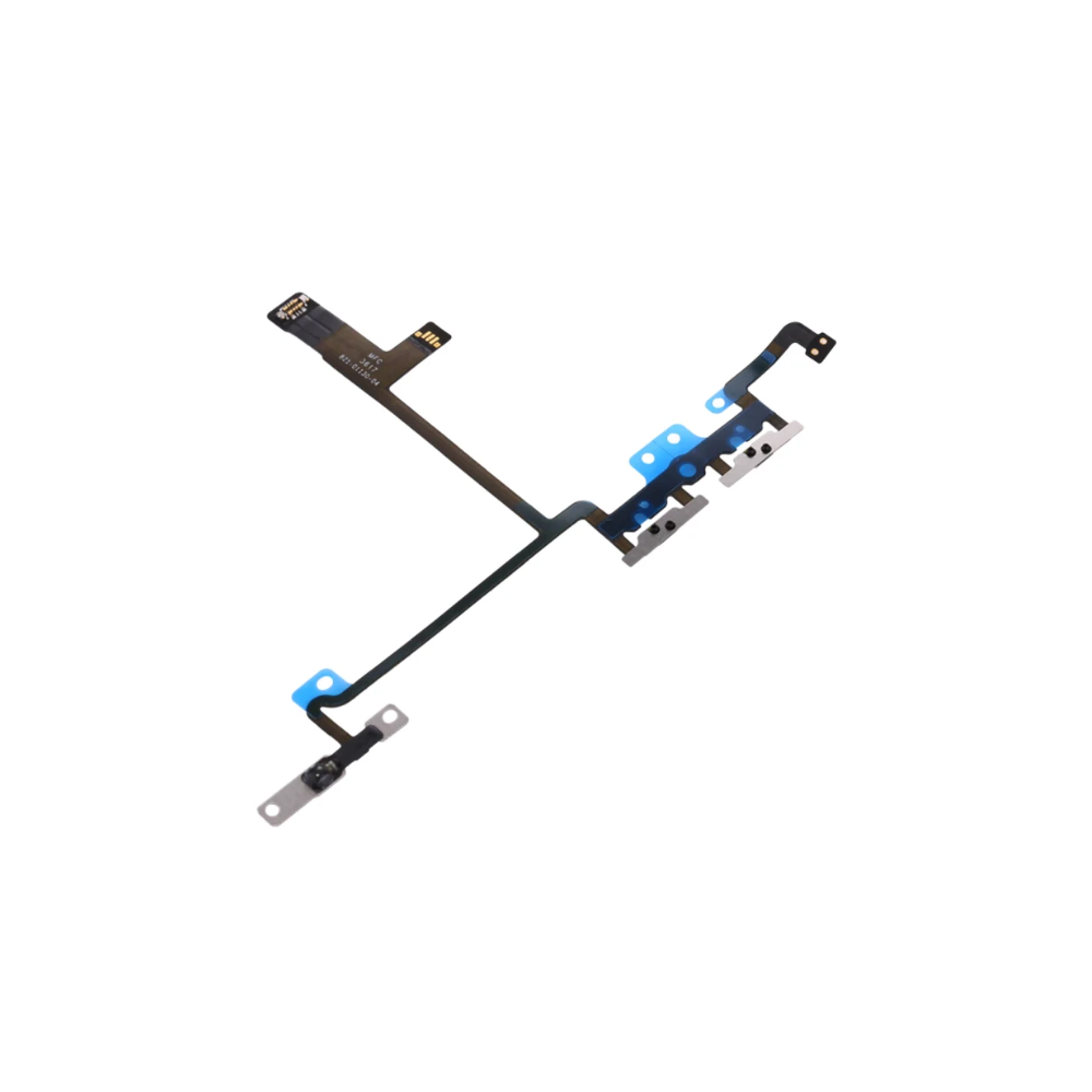 For iPhone X Volume Button Flex Cable Mute Switch With Metal Brackets