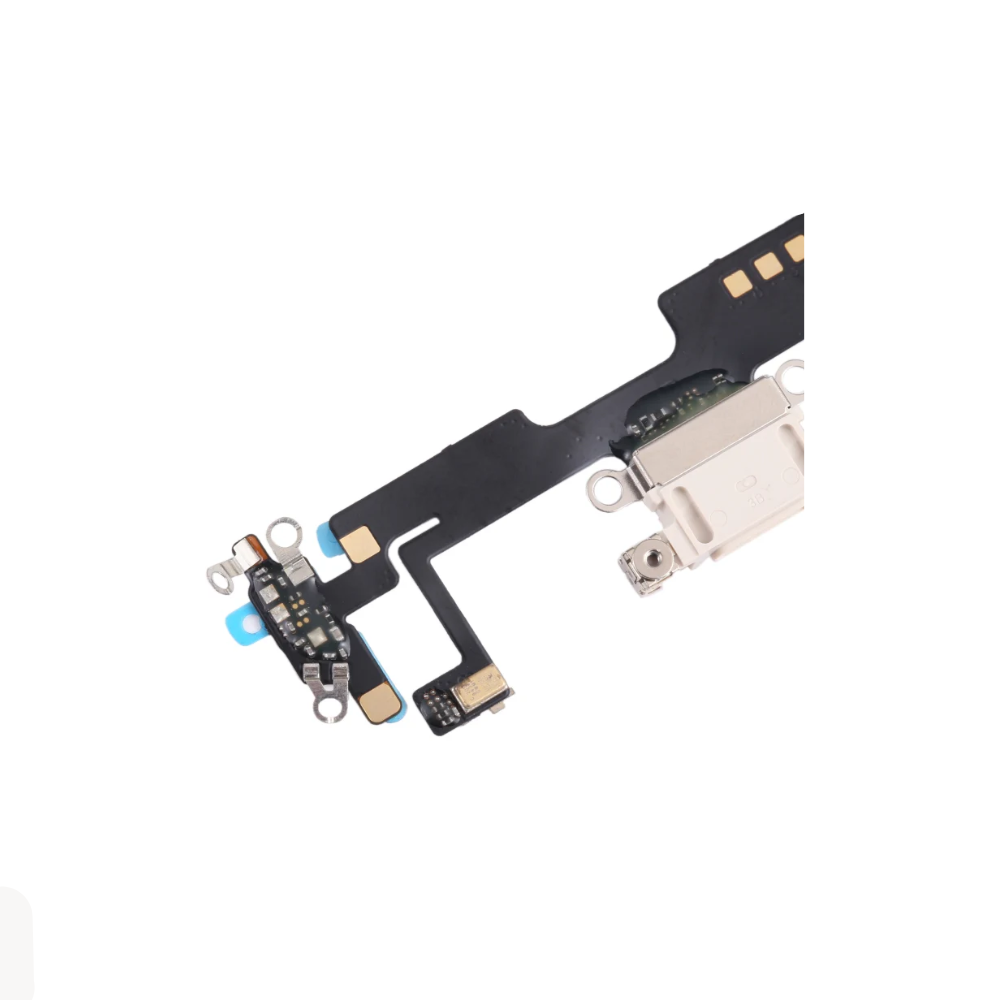 For iPhone 14 White Charging Port Flex Microphone Original with IC