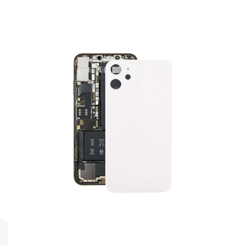 For Apple iPhone 12 Mini Replacement Back Glass (White) E-Tech61