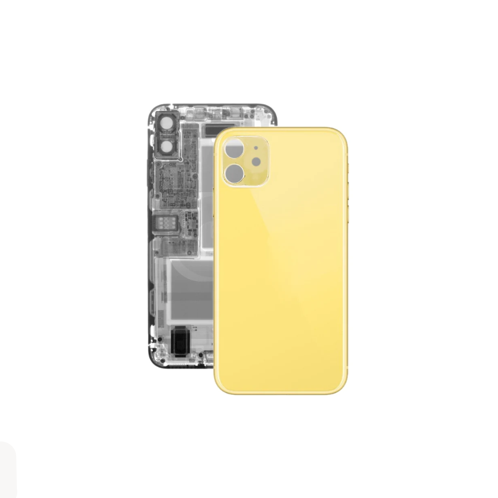 For Apple iPhone 11 Replacement Back Glass (Yellow) E-Tech61.