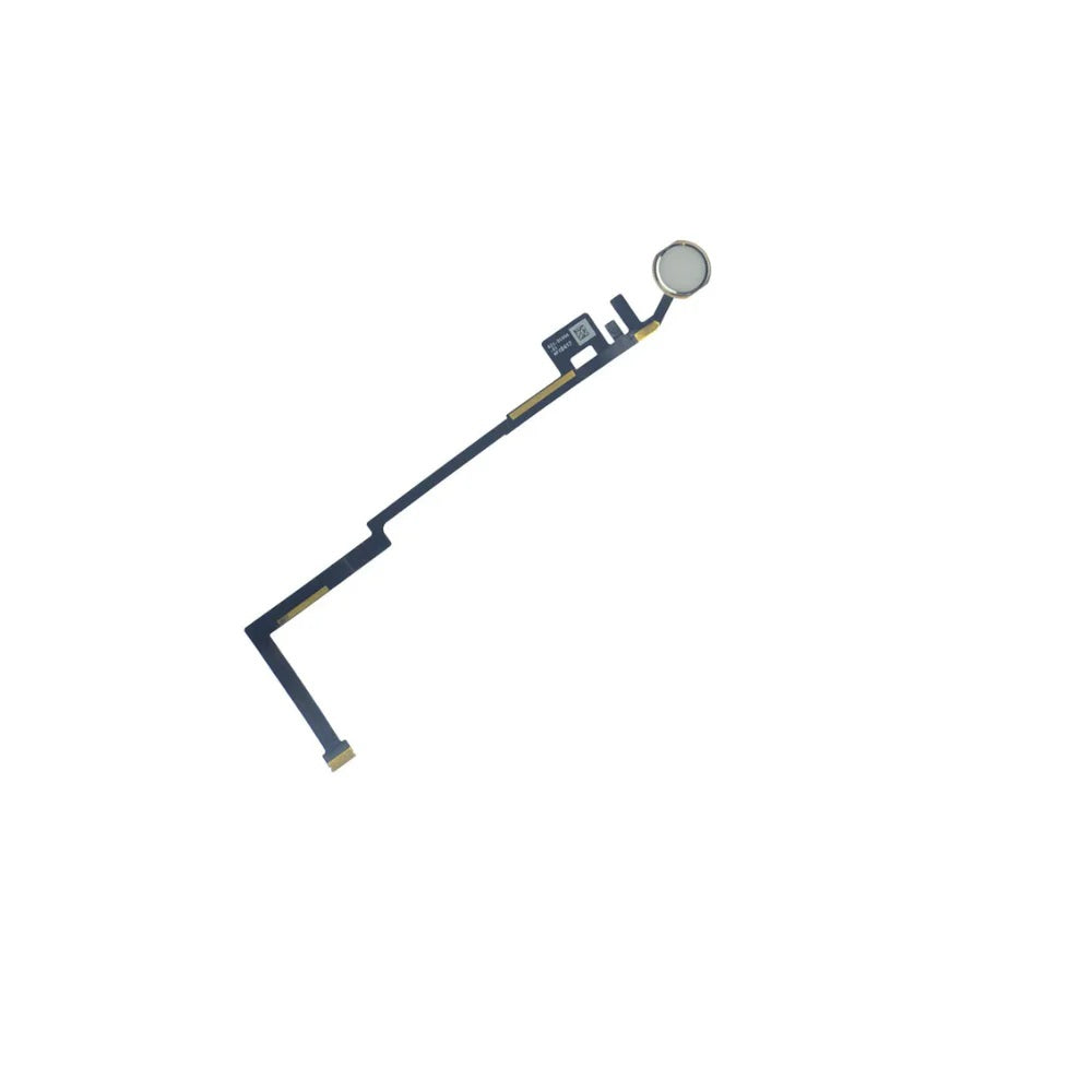 For Apple iPad 5 2017 / iPad 6 2018 Replacement Home Button Flex (White/Silver) E-Tech61