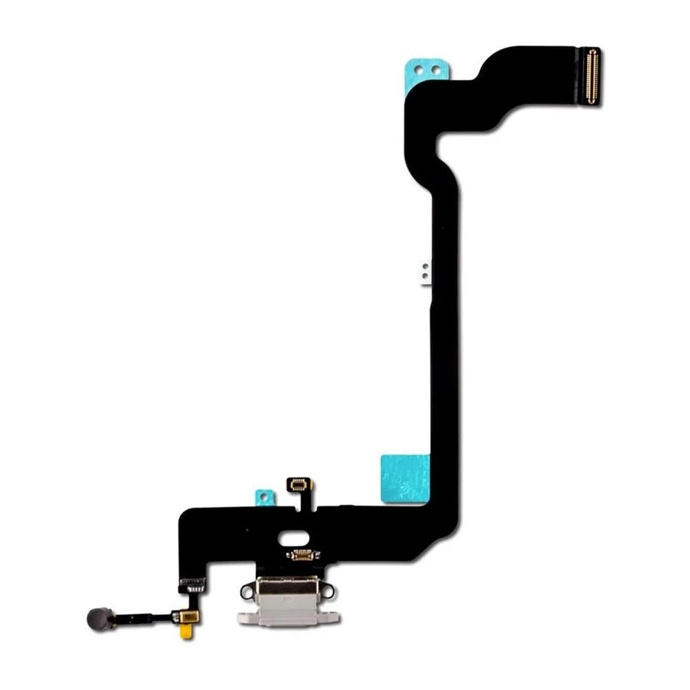 For Apple iPhone XS Replacement Charging Port & Microphone Flex - Silver E-Tech61