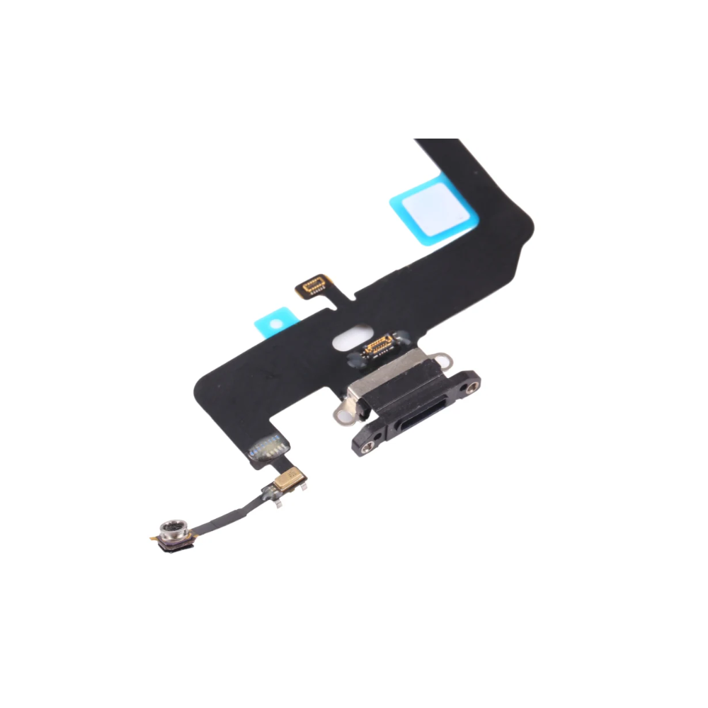 For Apple iPhone XS Replacement Charging Port & Microphone Flex - Black (AM) E-Tech61