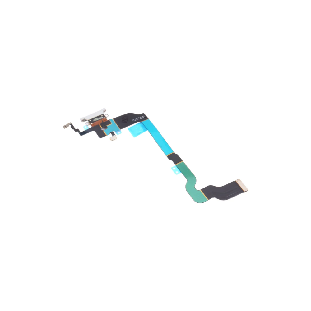 For Apple iPhone X Replacement Charging Port & Microphone Flex - White (AM) E-Tech61