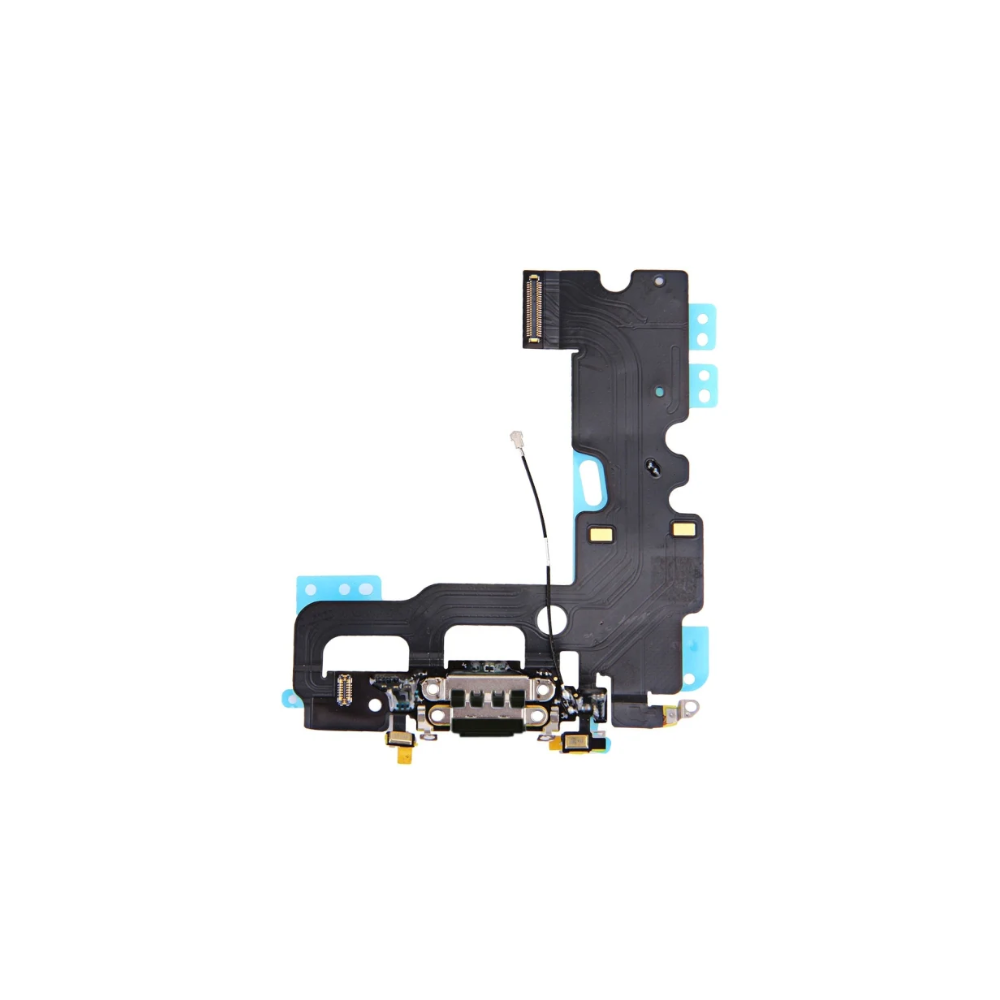 For Apple iPhone 7 Replacement Charging Port, Antenna & Microphone Flex - Black (AM) E-Tech61