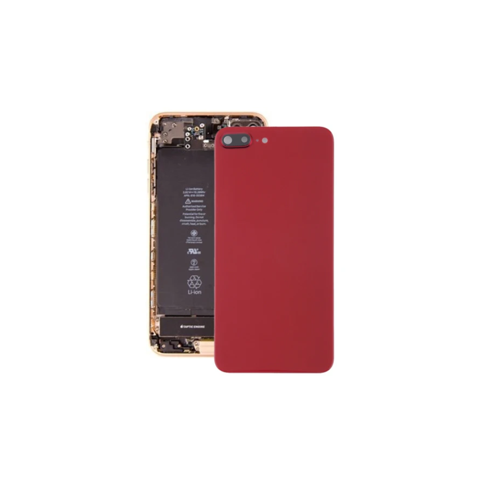 For Apple iPhone 8 Plus Replacement Back Glass (Red) Without Lens E-Tech61