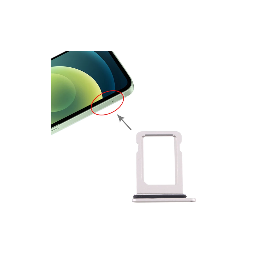 For Apple iPhone 12 Replacement Sim Card Tray (White) E-Tech61