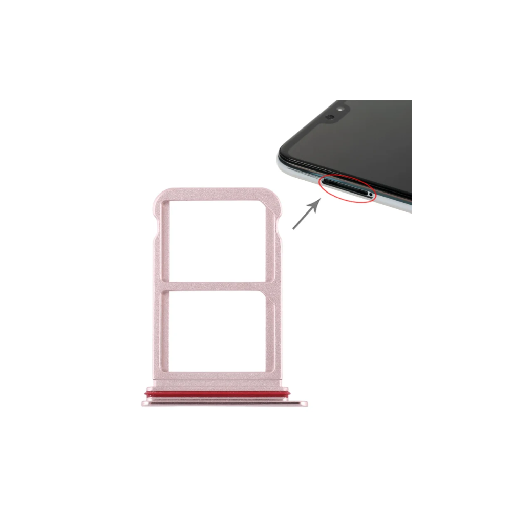 For Huawei P20 Pro Replacement Dual SIM Card Tray Holder (Pink) E-Tech61