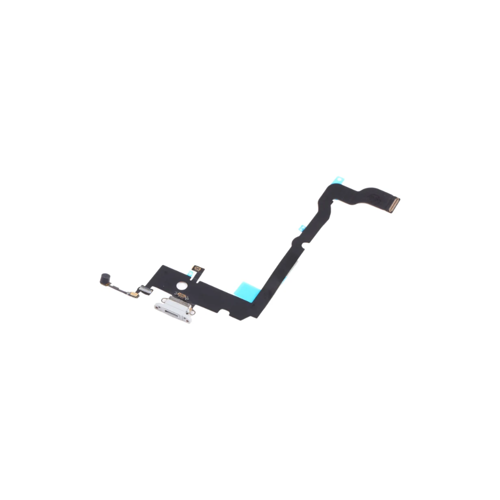 For Apple iPhone XS Max Replacement Charging Port & Microphone Flex - Silver (AM) E-Tech61