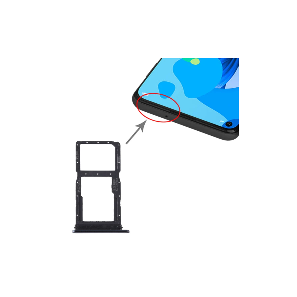 For Huawei P20 Lite Replacement SIM Card Tray Holder (Black) E-Tech61
