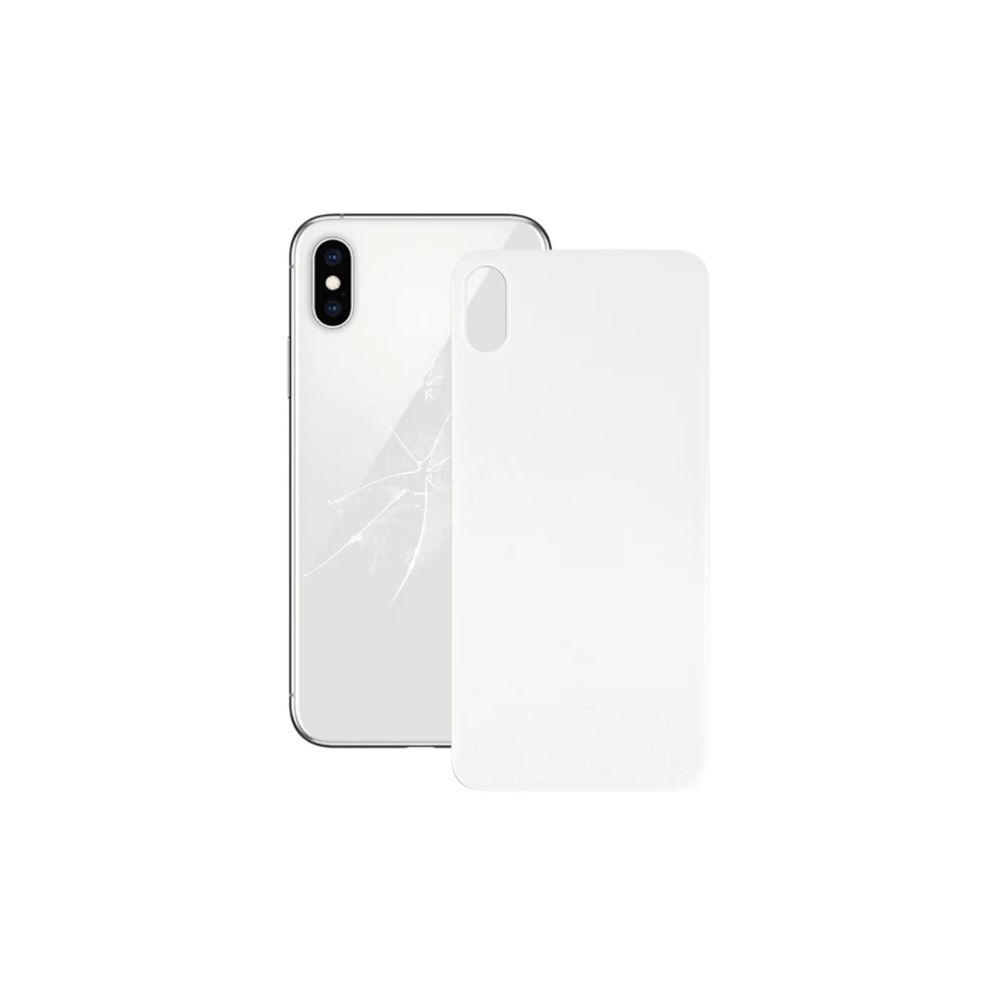 For Apple iPhone XS Replacement Back Glass (White) E-Tech61