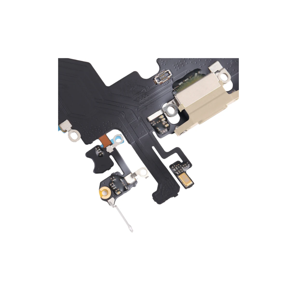 iPhone 14 Pro Gold Charging Port Flex Microphone Cable Original With IC