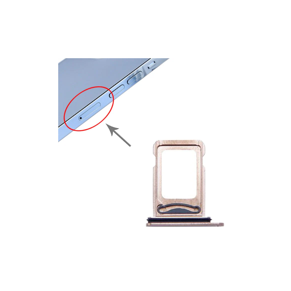 SIM+SIM Card Tray for iPhone 13 Pro Max (Gold) E-Tech61