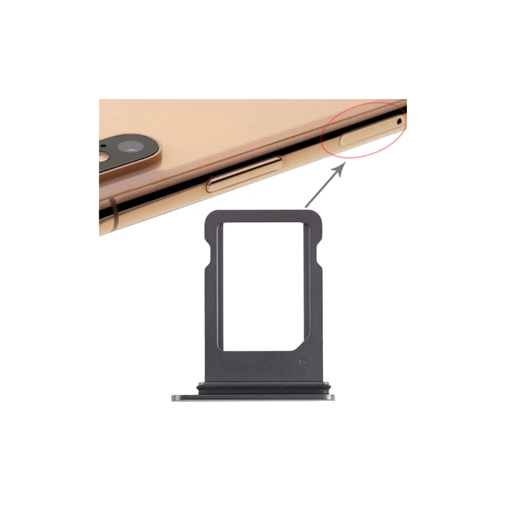 SIM Card Tray for iPhone XS (Single SIM Card) (Black) E-Tech61