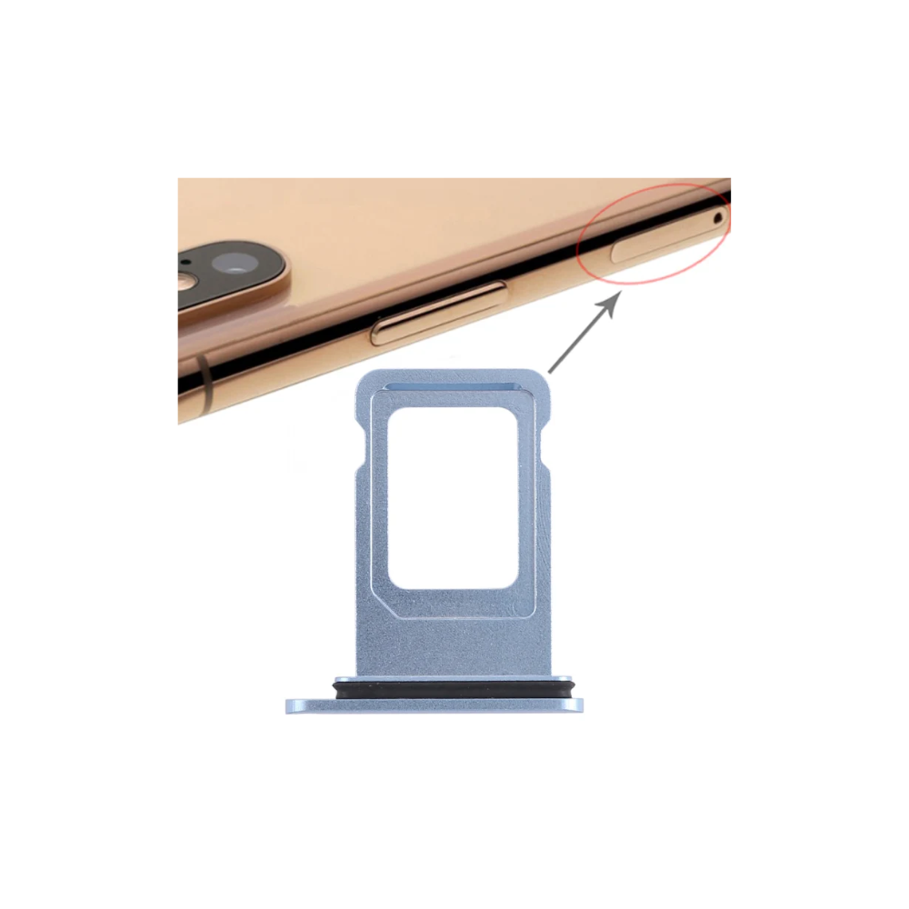 For Apple iPhone XR Replacement Sim Card Tray - Blue E-Tech61