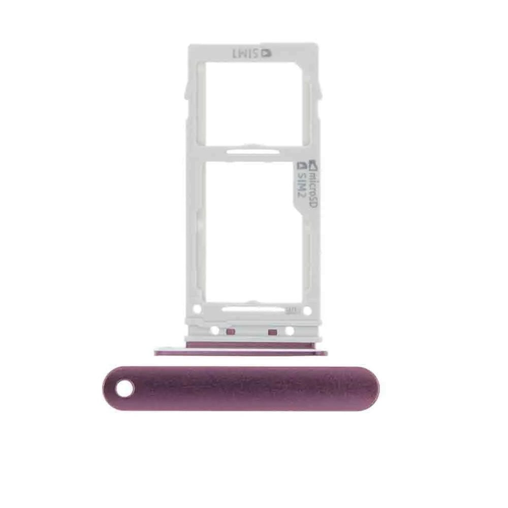 For Samsung Galaxy S9 / S9 Plus Replacement Dual Sim Card Tray (Purple) E-Tech61