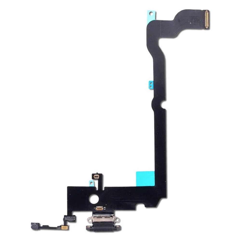 For Apple iPhone XS Max Replacement Charging Port & Microphone Flex - Black (AM) E-Tech61