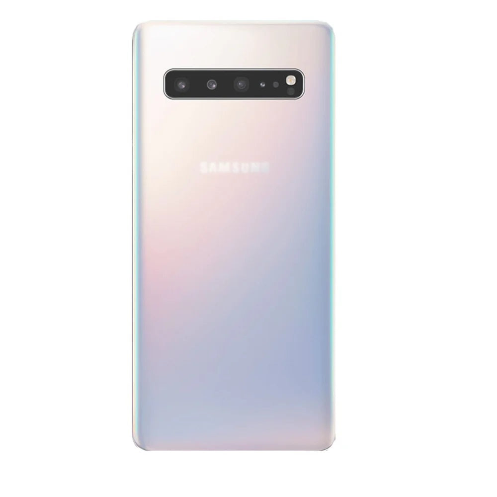 For Samsung Galaxy S10 5G Replacement Rear Battery Cover Inc Lens and Adhesive (Crown Silver) E-Tech61