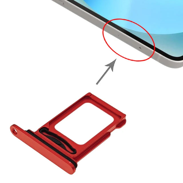 For Apple iPhone 13 Replacement Sim Card Tray (Red) E-Tech61