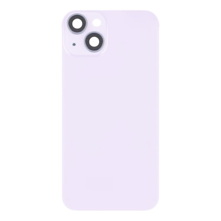 For iPhone 14 Plus Glass Battery Back Cover with Flash Bracket + Wireless Charging Module(Purple)