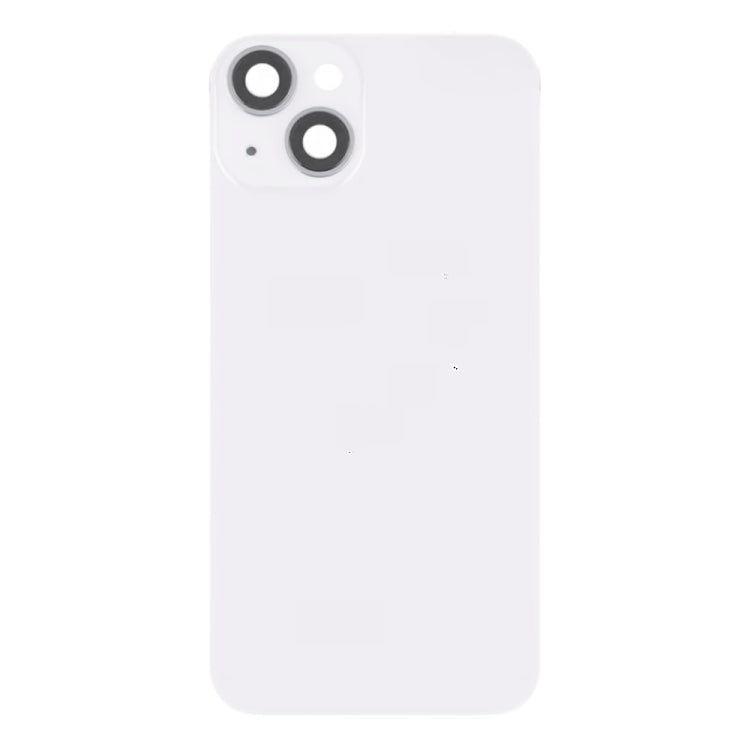 For iPhone 14 Glass Battery Back Cover with Flash Bracket + Wireless Charging Module(White)