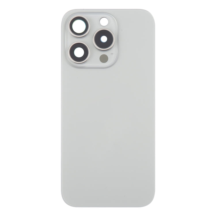 For iPhone 16 Pro Max Original Glass Battery Back Cover with Camera Lens Cover + MagSafe Magnet(Silver)
