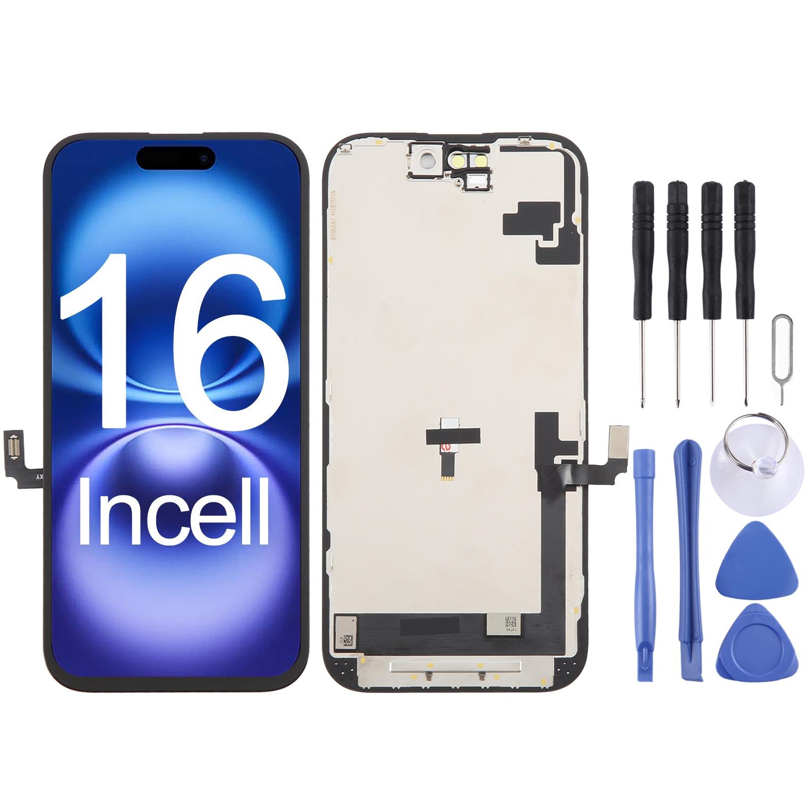 iPhone 16 HD+ Incell LCD Screen Replacement High Definition Display Compatible works with iPhone 16 (2024 Model)