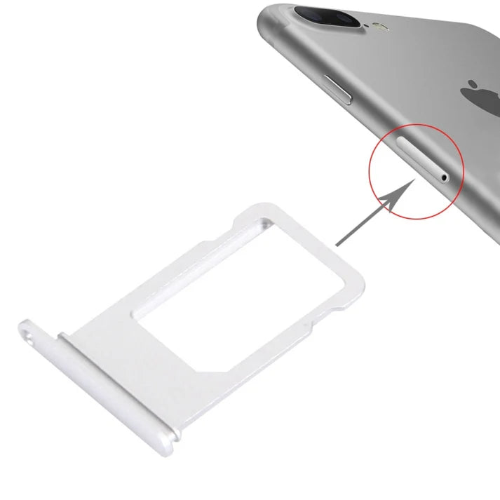For Apple iPhone 7 Plus Replacement Sim Card Tray - Silver E-Tech61
