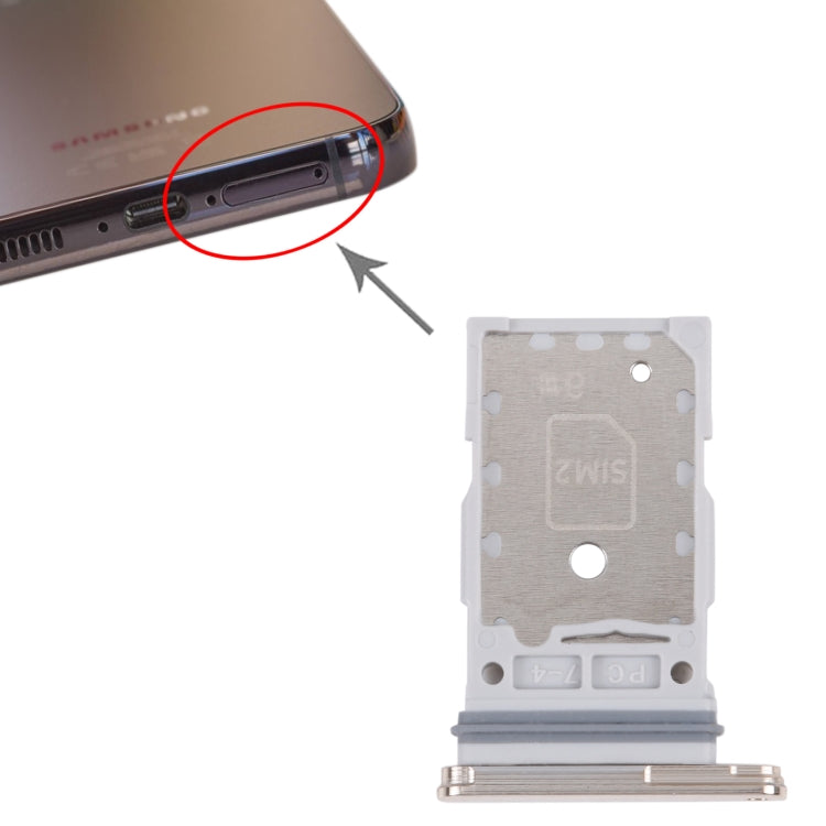 For Samsung Galaxy S23 / S23+ SM-S961B/S911B Original SIM Card Tray + SIM Card Tray (Gold)