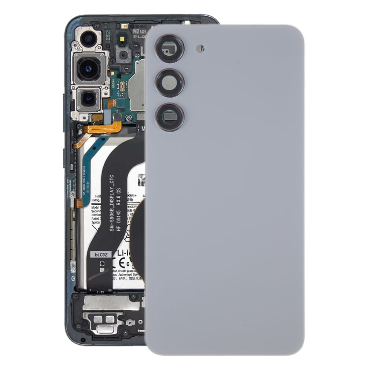 For Samsung Galaxy S23+ SM-S916B OEM Glass Battery Back Cover with Camera Lens Cover(Grey)