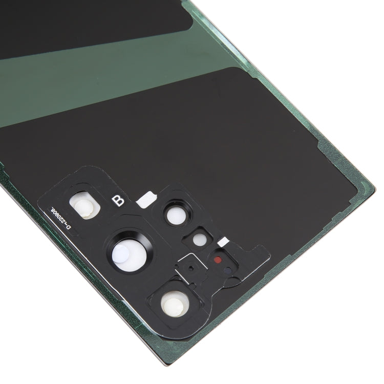 For Samsung Galaxy S23 Ultra SM-S918 Glass Battery Back Cover with Camera Lens Cover(Black)