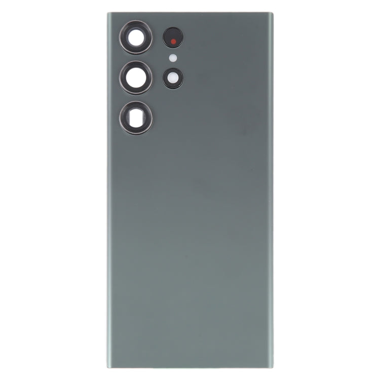 For Samsung Galaxy S23 Ultra SM-S918 Glass Battery Back Cover with Camera Lens Cover(Green)