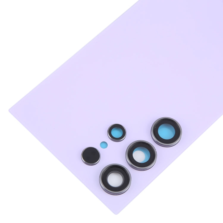 For Samsung Galaxy S24 Ultra SM-S928B OEM Battery Back Cover with Camera Lens Cover(Light Purple)