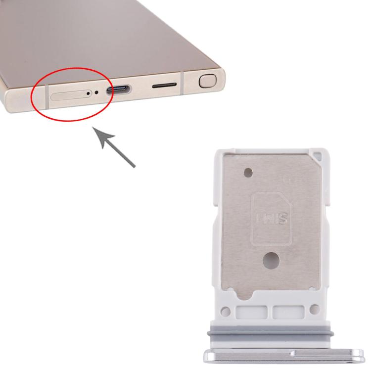 For Samsung Galaxy S25 Ultra SM-S938B Original SIM + SIM Card Tray (White)