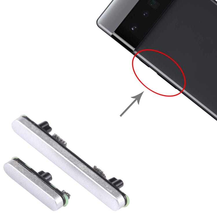 For Google Pixel 6 Pro Original Power Button + Volume Button Control Button (Silver)