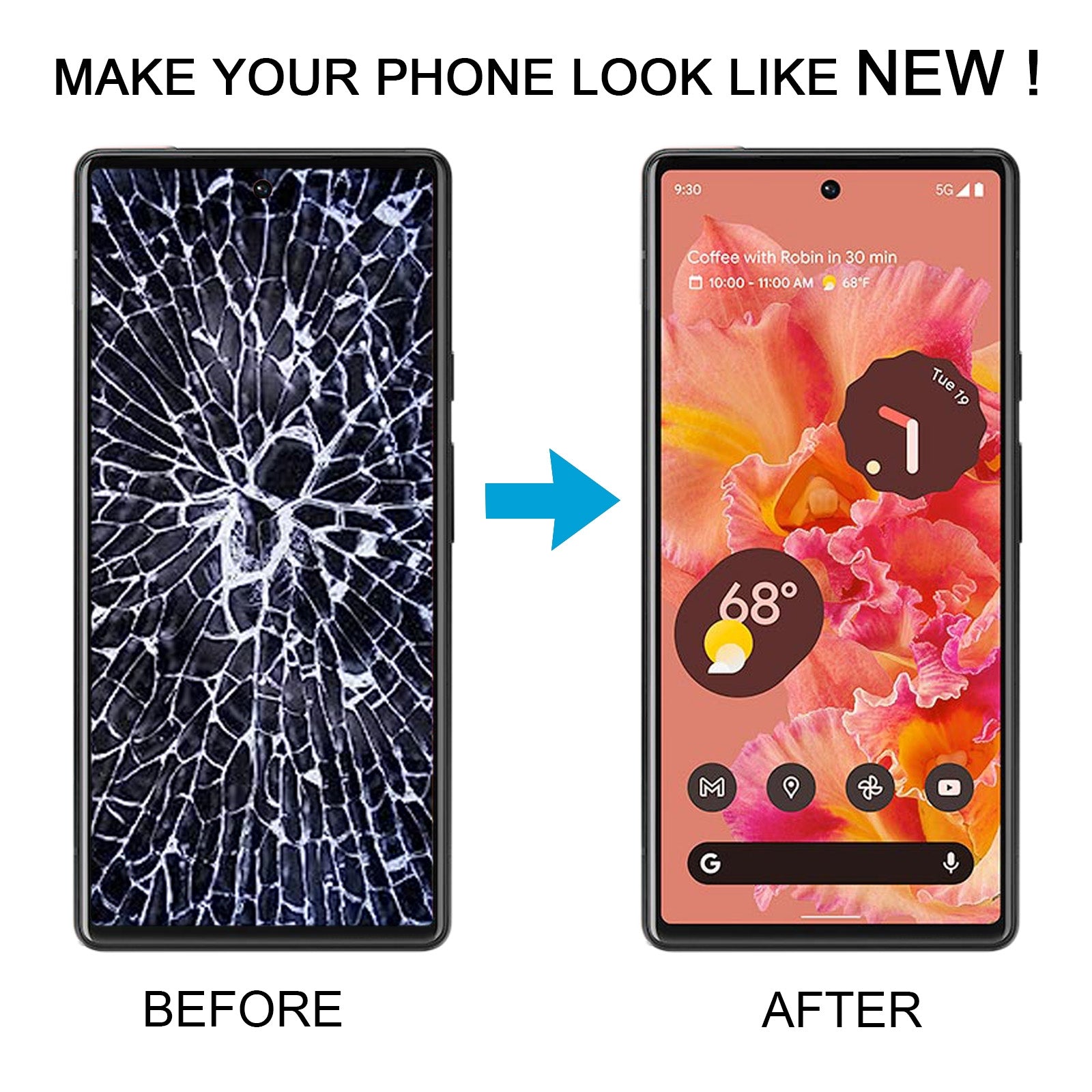 For Google Pixel 6 Replacement OLED Quality LCD Screen Digitizer Assembly