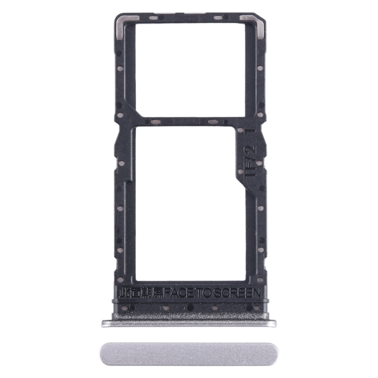 For Xiaomi Redmi Note 12R SIM Card Tray + SIM Card Tray / Micro SD Card Tray (Silver)