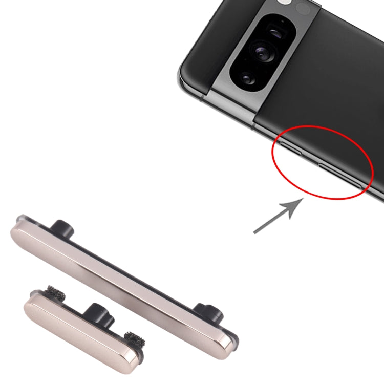 For Google Pixel 8 Pro Power Button + Volume Control Button (Gold)