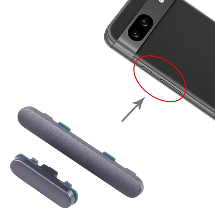 For Google Pixel 8A Original Power Button and Volume Control Button (Black)