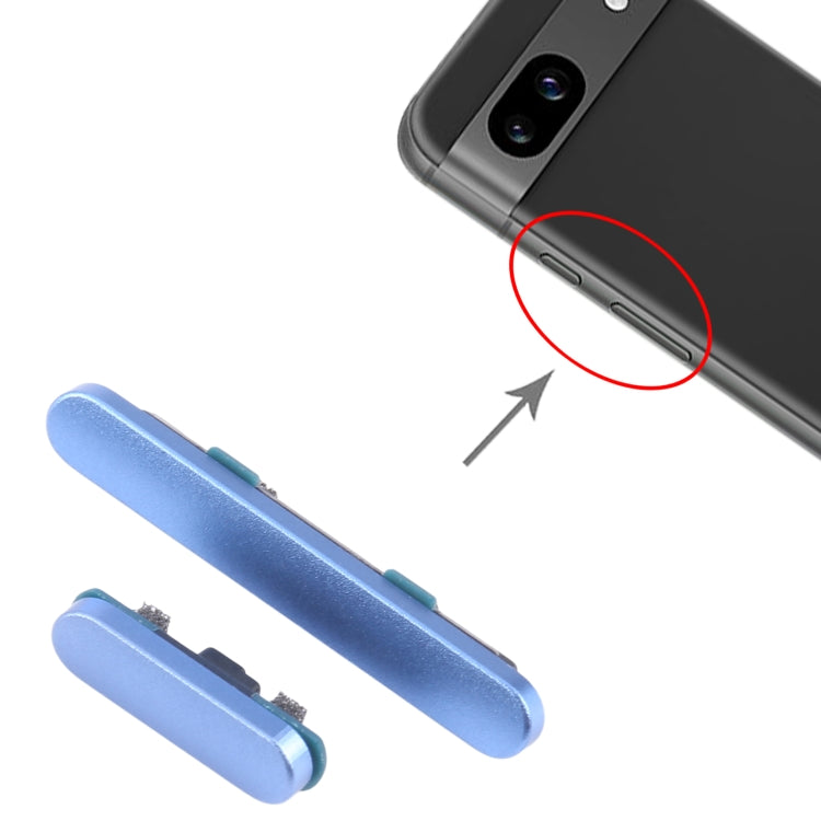 For Google Pixel 8A Original Power Button and Volume Control Button (Blue)