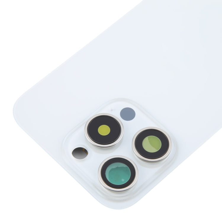 For iPhone 16 Pro Original Glass Battery Back Cover with Camera Lens Cover + MagSafe Magnet(White)