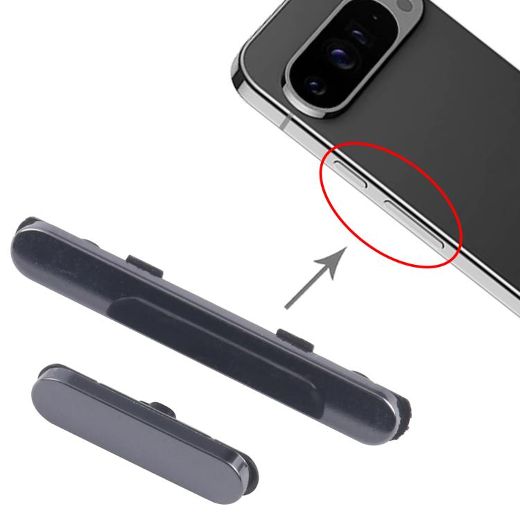 For Google Pixel 9 Pro XL Power Button and Volume Control Button (Black)